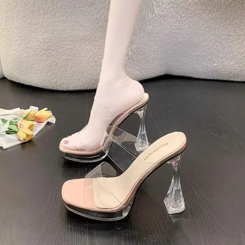 Transparent Jelly Slippers Women 2026 New Square Head Platform Clear Sandals High Heels Summer
Transparent Jelly Slippers Women 2026 New Square Head Platform Clear Sandals High Heels Summer