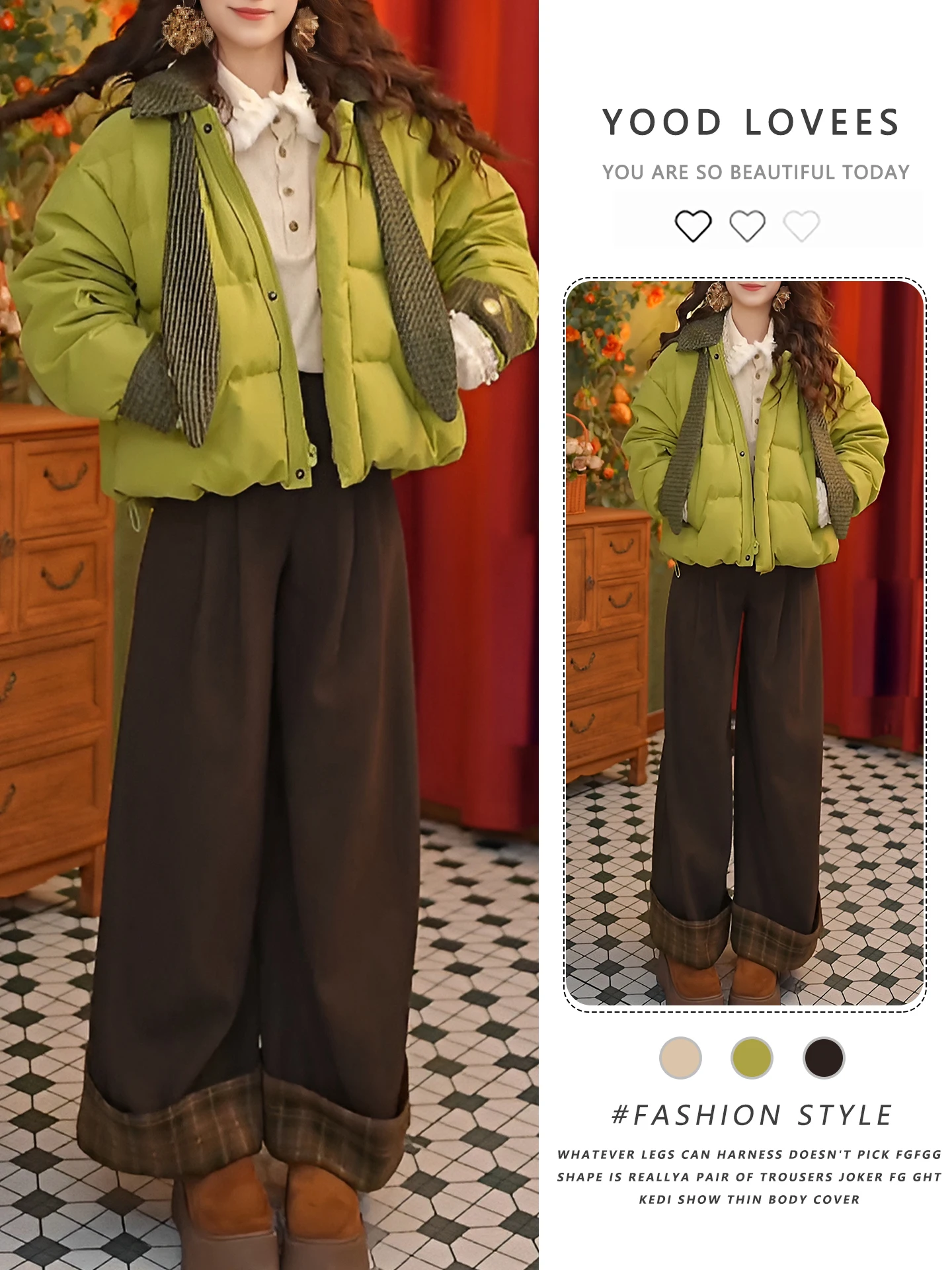 Winter 2026 Women's Knitted Shirt Hat Wide Leg Pants Three-Piece Set Checkered Coat Lazy Style Fashionable Commute Wind
Winter 2026 Women's Knitted Shirt Hat Wide Leg Pants Three-Piece Set Checkered Coat Lazy Style Fashionable Commute Wind