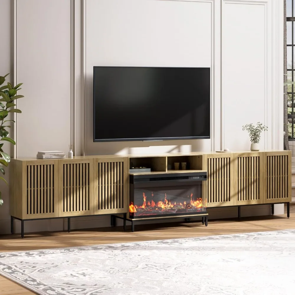 3-Sided Glass Farmhouse Fireplace TV Stand for TVs Up to 110 Inch, Entertainment Center with 36" Electric Fireplace
3-Sided Glass Farmhouse Fireplace TV Stand for TVs Up to 110 Inch, Entertainment Center with 36" Electric Fireplace