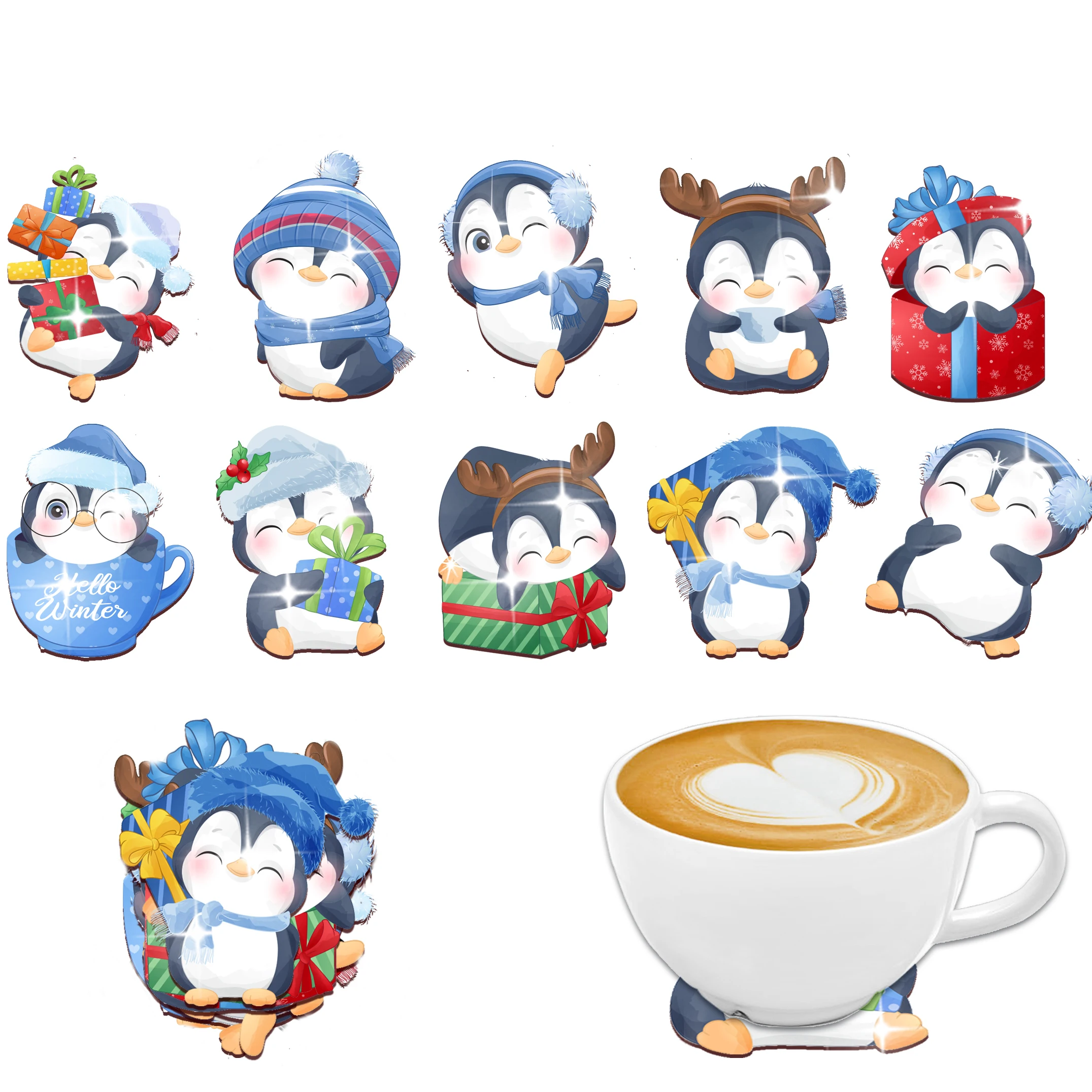 10 шт. рождественские подставки для напитков с пингвинами, противоскользящие деревянные подставки для домашней кухни, офисного стола, кофейни, рождественских подарков
10 шт. рождественские подставки для напитков с пингвинами, противоскользящие деревянные подставки для домашней кухни, офисного стола, кофейни, рождественских подарков