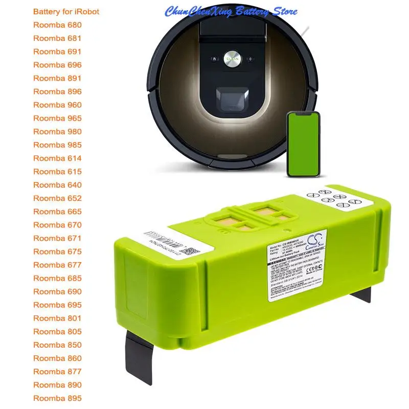 Аккумулятор OrangeYu 4000 мАч для iRobot Roomba 614615640652665670671675677680681685690691695696801805850860
Аккумулятор OrangeYu 4000 мАч для iRobot Roomba 614615640652665670671675677680681685690691695696801805850860