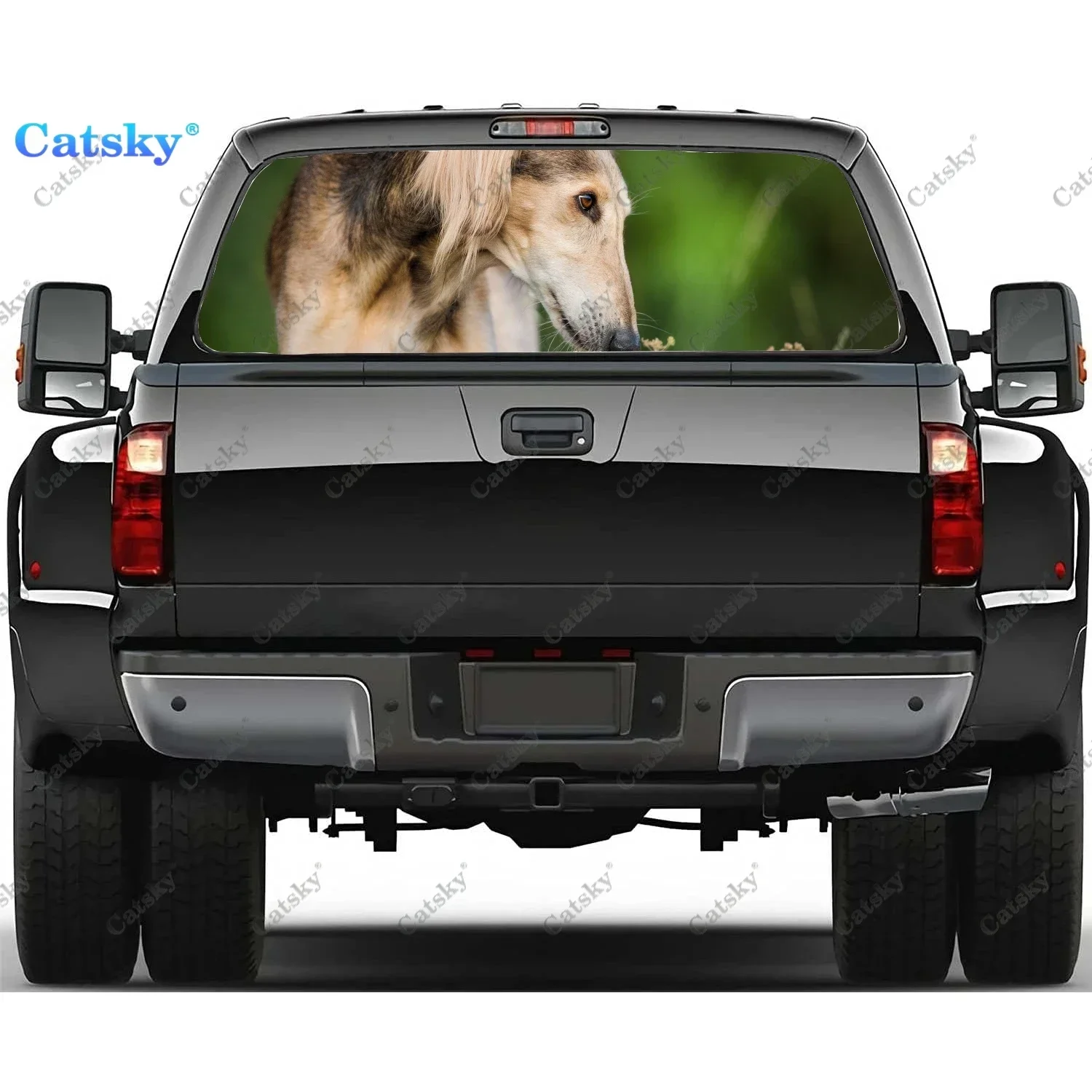 Saluki Animal Dog Rear Window Decals for Truck,Pickup Window Decal,Rear Window Tint Graphic Perforated Vinyl Truck Stickers
Saluki Animal Dog Rear Window Decals for Truck,Pickup Window Decal,Rear Window Tint Graphic Perforated Vinyl Truck Stickers