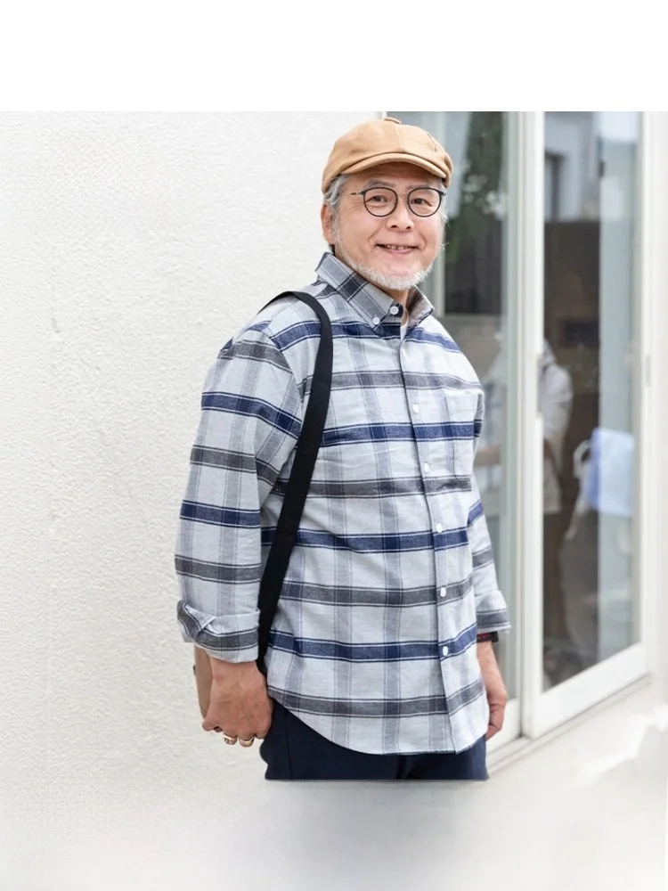 Хлопковая рубашка с длинным рукавом для среднего возраста, в клетку, модная, повседневная, осенняя, удобная, свободного кроя
Хлопковая рубашка с длинным рукавом для среднего возраста, в клетку, модная, повседневная, осенняя, удобная, свободного кроя