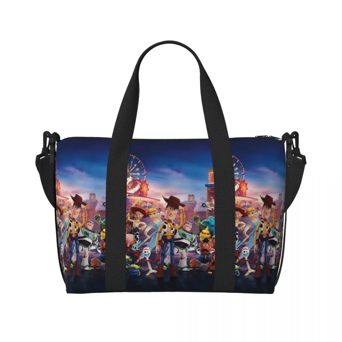 Изготовленная на заказ сумка для покупок «История игрушек», женская большая вместительная сумка для спортзала в стиле аниме, пляжные дорожные сумки 
Изготовленная на заказ сумка для покупок «История игрушек», женская большая вместительная сумка для спортзала в стиле аниме, пляжные дорожные сумки