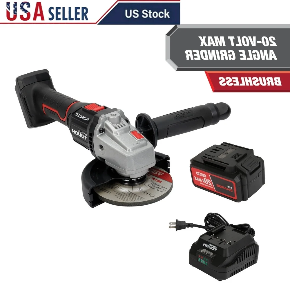 20V Max Brushless Cordless Angle Grinder 5inch with 4.0Ah Battery Charger 6-Speed Control Spindle Lock Soft Start Overload
20V Max Brushless Cordless Angle Grinder 5inch with 4.0Ah Battery Charger 6-Speed Control Spindle Lock Soft Start Overload