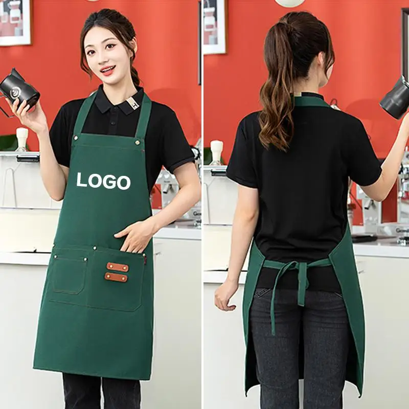 Hanging Neck Canvas Waterproof Apron Coffee And Milk Tea Shop Waiter Work Clothes Printed With Name Logo Chef Apron
Hanging Neck Canvas Waterproof Apron Coffee And Milk Tea Shop Waiter Work Clothes Printed With Name Logo Chef Apron