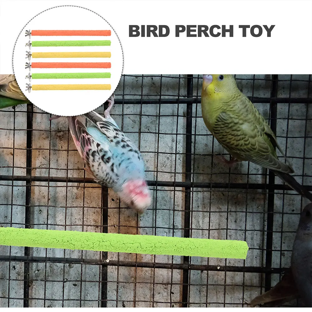 6pcs Bird Perch Grinding Stick Cage Accessories Wood Quartz Sand Standing Rod for Parakeet Parrot Training Toy Reusable
6pcs Bird Perch Grinding Stick Cage Accessories Wood Quartz Sand Standing Rod for Parakeet Parrot Training Toy Reusable
