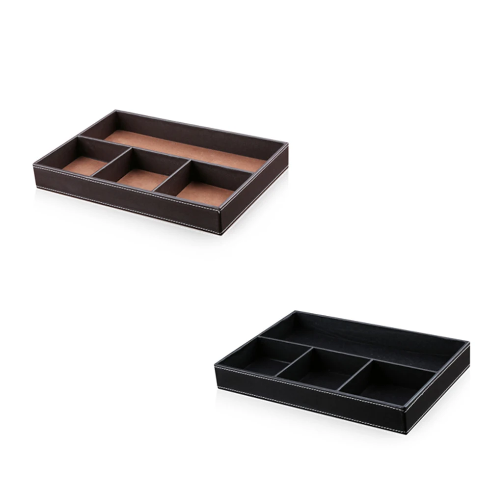 PU Storage Box 4 Compartments Jewelry Organizer Case for Necklace Earrings Key Glasses Home Office Display
PU Storage Box 4 Compartments Jewelry Organizer Case for Necklace Earrings Key Glasses Home Office Display