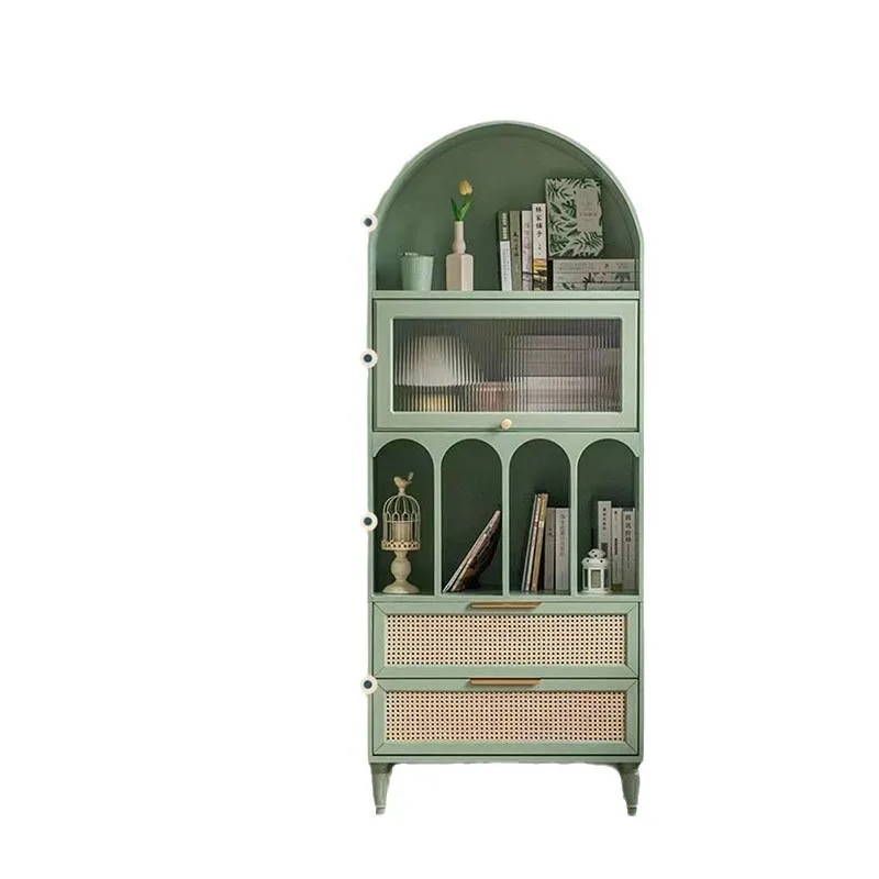 French retro solid wood storage cabinet high cabinet rattan arched decorative cabinet
French retro solid wood storage cabinet high cabinet rattan arched decorative cabinet