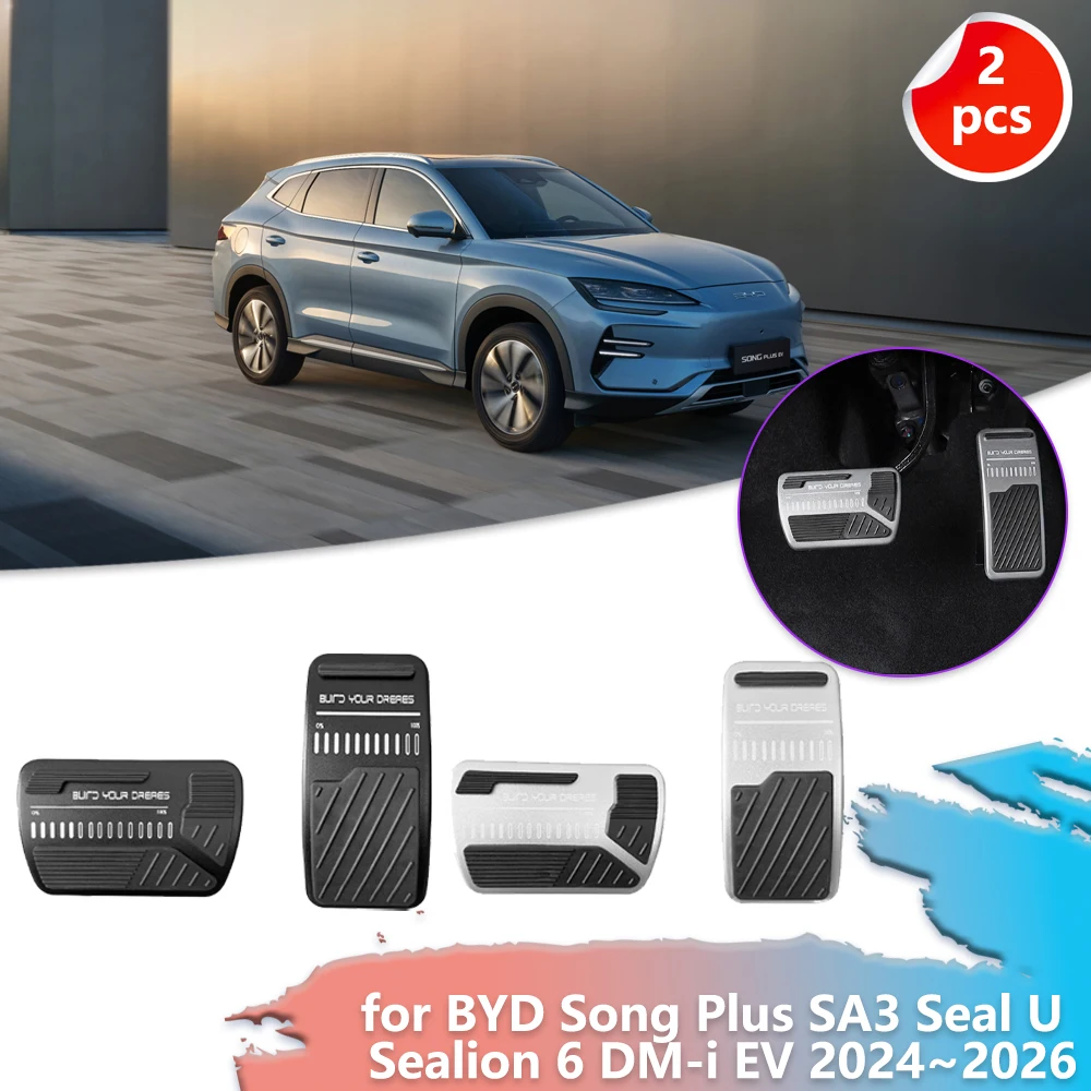 Gas Brake Pedal for BYD Song Plus SA3 Seal U Sealion 6 2024~2026 Rubber Anti-Slip Alloy Footrest Foot Cover Pad Part Accessories
Gas Brake Pedal for BYD Song Plus SA3 Seal U Sealion 6 2024~2026 Rubber Anti-Slip Alloy Footrest Foot Cover Pad Part Accessories
