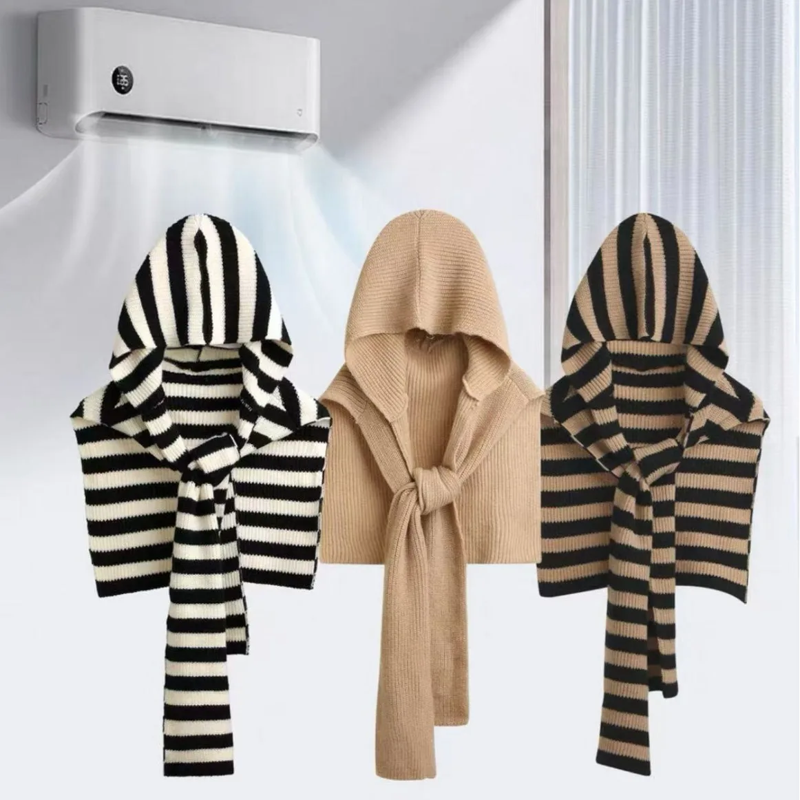Elegant Woolen Knitted Hooded Shawl Hat Scarf One-piece Shawls Woman Luxury Outer Wear Warm Scarf Women Luxury Designer Scarf
Elegant Woolen Knitted Hooded Shawl Hat Scarf One-piece Shawls Woman Luxury Outer Wear Warm Scarf Women Luxury Designer Scarf