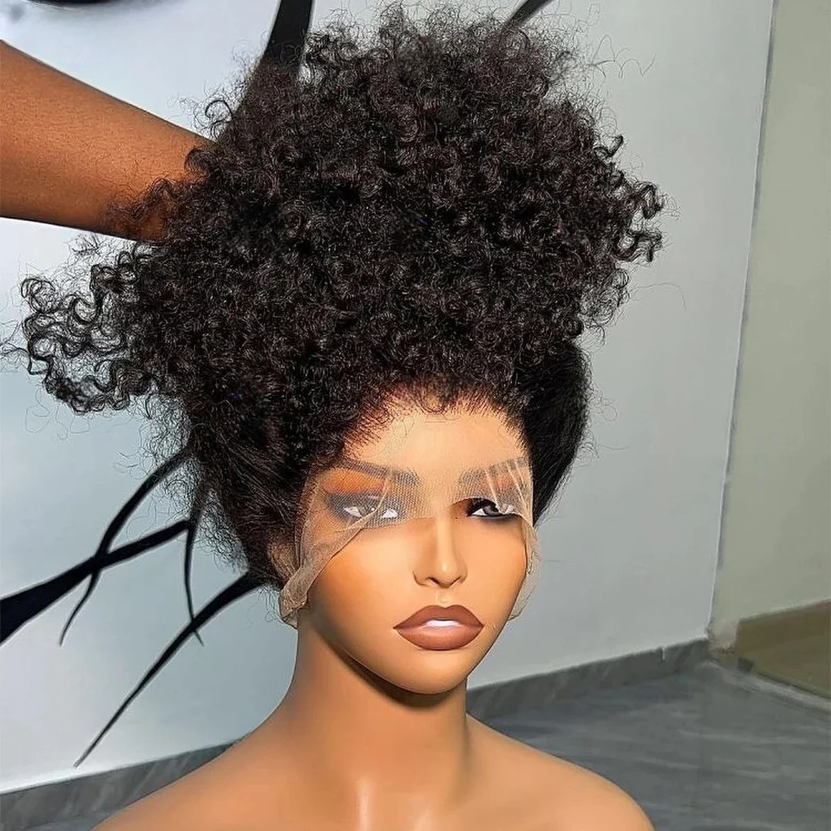 26“Long Natural Black Glueless 180 Density Kinky Curly Lace Front Wig For Women BabyHair Heat Resistant Preplucked
26“Long Natural Black Glueless 180 Density Kinky Curly Lace Front Wig For Women BabyHair Heat Resistant Preplucked