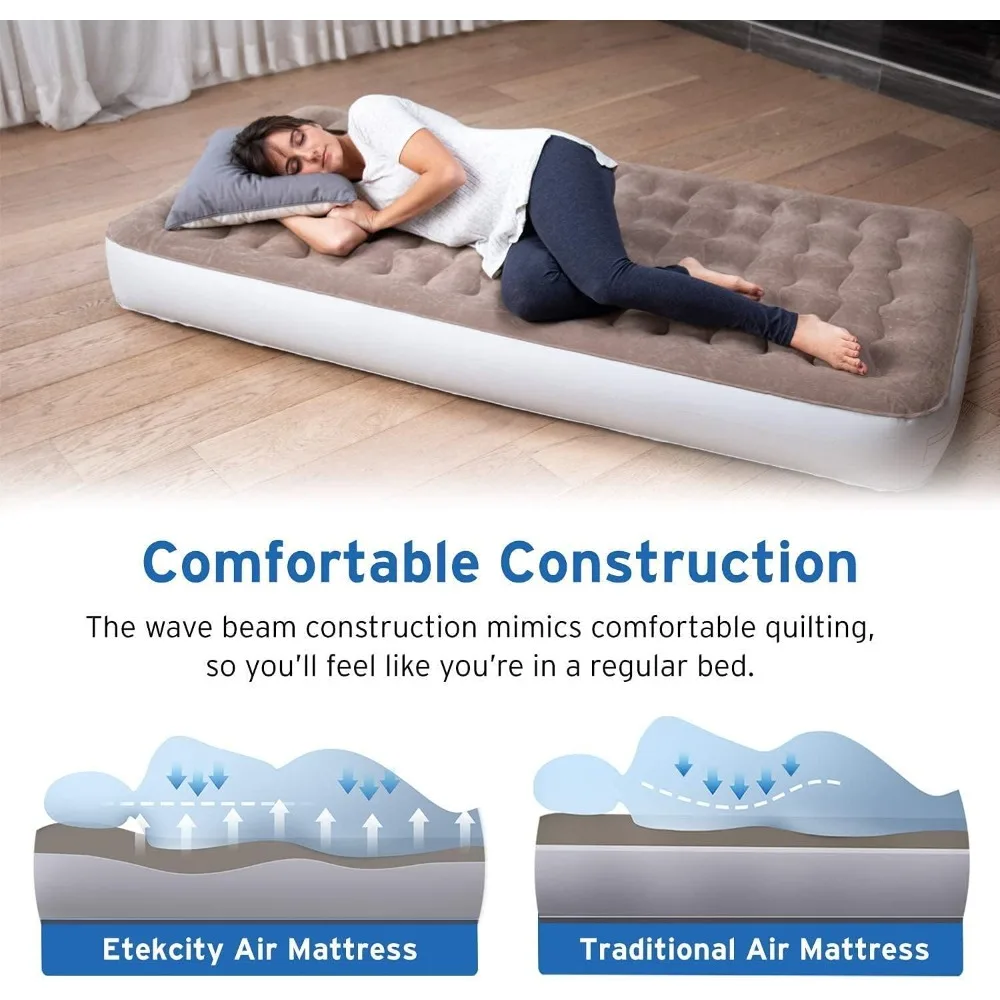 Air Mattress Upgraded Twin Size Camping Air Bed Blow Up Bed Inflatable Mattress Raised Airbed with Rechargeable Pump
Air Mattress Upgraded Twin Size Camping Air Bed Blow Up Bed Inflatable Mattress Raised Airbed with Rechargeable Pump