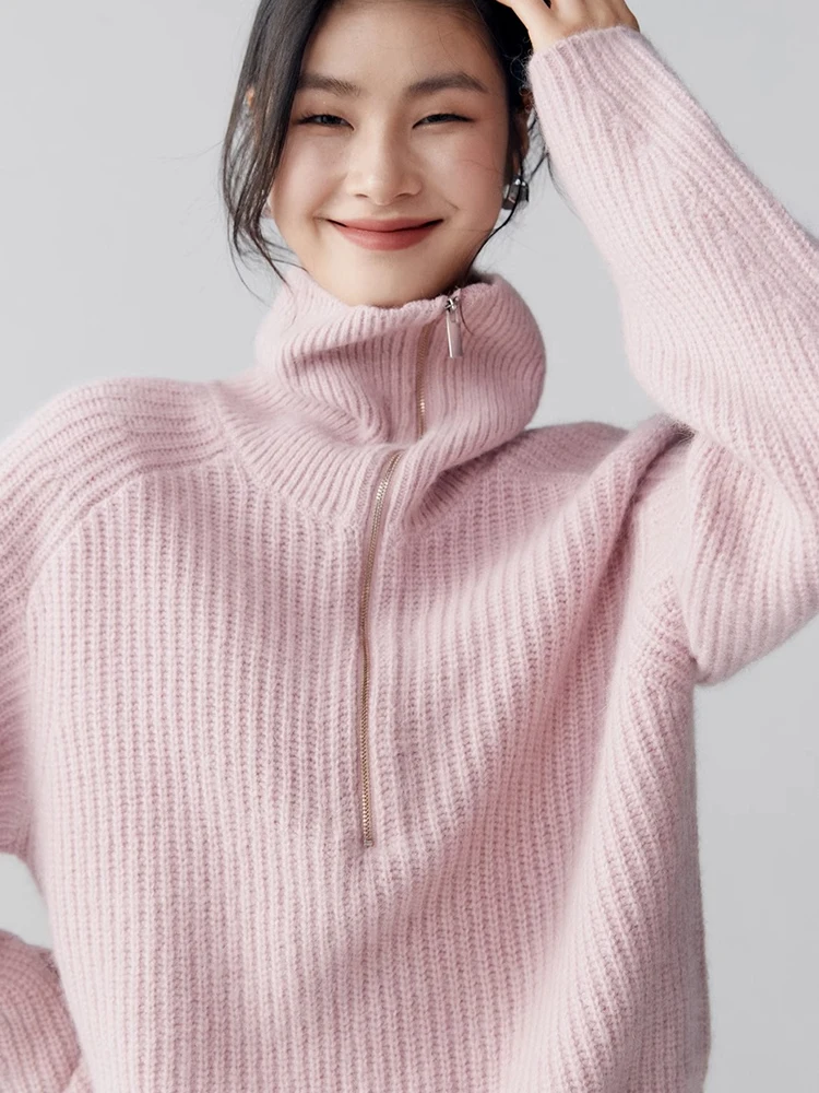 Autumn Winter Knitted Sweater Casual Comfortable Soft Slimming Half Zip Long Sleeve Turn-down Collar Versatile Comfortwear
Autumn Winter Knitted Sweater Casual Comfortable Soft Slimming Half Zip Long Sleeve Turn-down Collar Versatile Comfortwear
