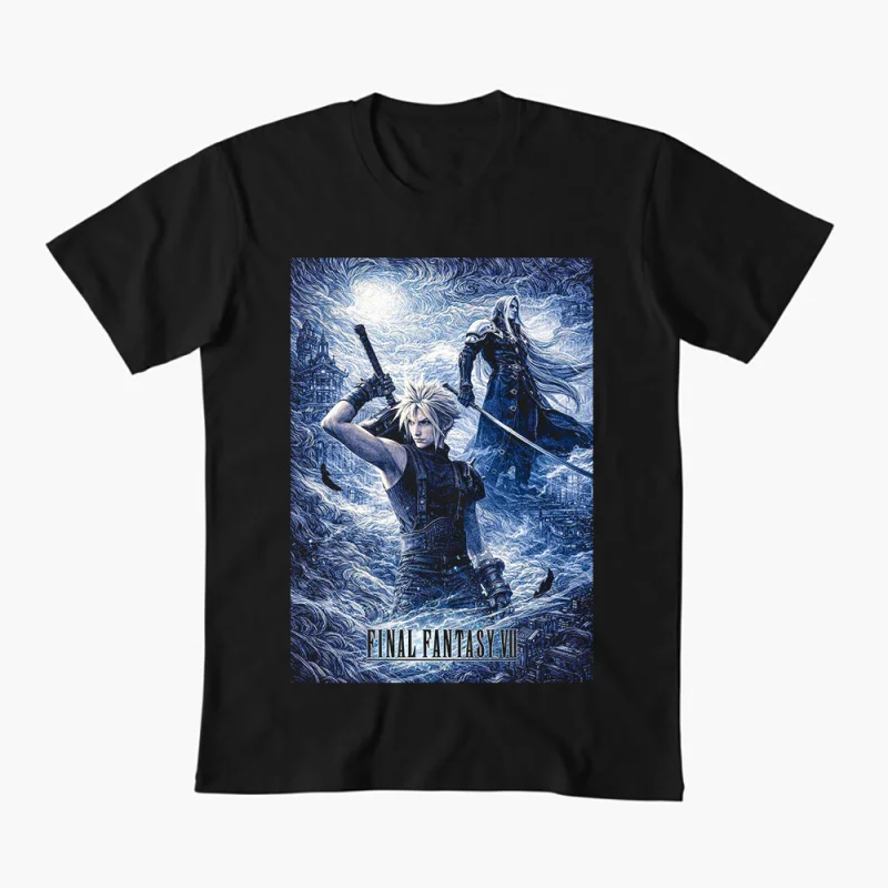 Final Fantasy VII Cloud and Sephiroth Gift T shirt for RPG gamer 100% cotton Short Sleeve Graphic Clothes All size tops S-6XL
Final Fantasy VII Cloud and Sephiroth Gift T shirt for RPG gamer 100% cotton Short Sleeve Graphic Clothes All size tops S-6XL