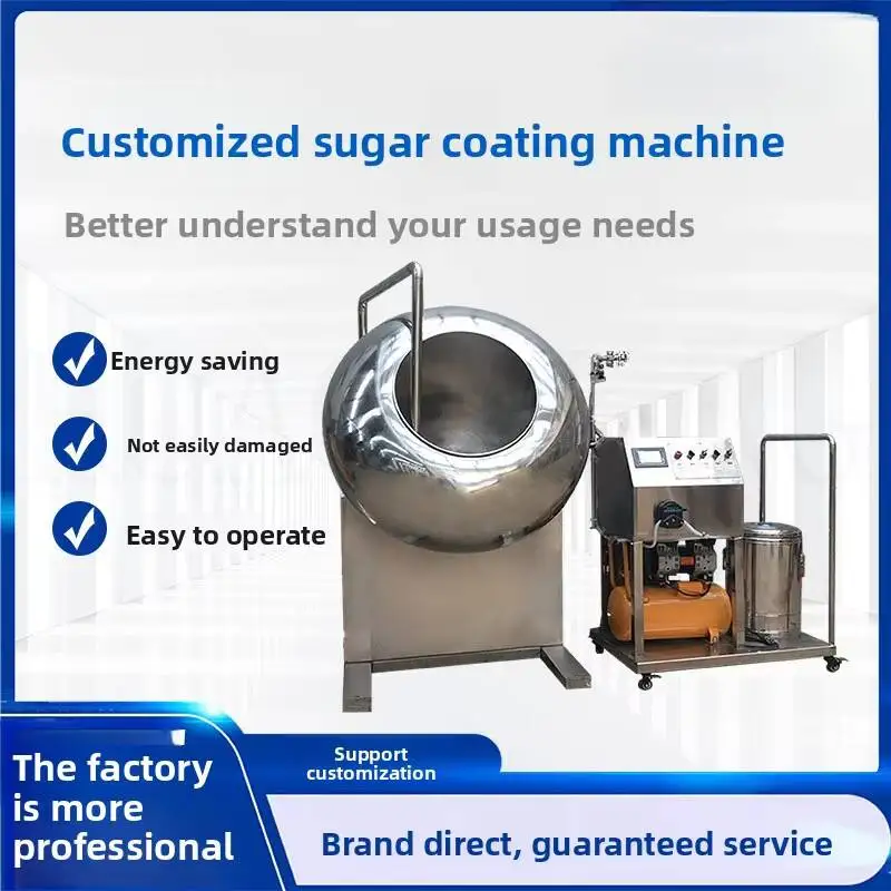 Stainless Steel Round Pot Chocolate Candy Peanut Yogurt Ball Sugar Powder Coating Machine, Pill Polishing Machine
Stainless Steel Round Pot Chocolate Candy Peanut Yogurt Ball Sugar Powder Coating Machine, Pill Polishing Machine