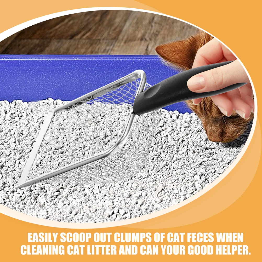Stainless Steel Cat Litter Scoop Black 54 3X4 3mm Heavy Duty Sifter Sand Scoop Poop Shovel Reusable Pet Cleaning Accessories
Stainless Steel Cat Litter Scoop Black 54 3X4 3mm Heavy Duty Sifter Sand Scoop Poop Shovel Reusable Pet Cleaning Accessories