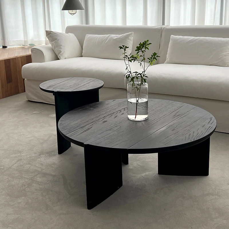 Red oak solid wood combination coffee table Nordic round living room small apartment retro size high and low
Red oak solid wood combination coffee table Nordic round living room small apartment retro size high and low