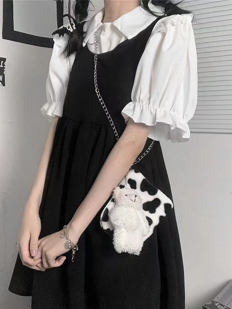 Sweet Cool Girl's Summer Loose Dress Set Cute Chic Shoulder Strap Dress Women's Fashion Outfit College Style Beautiful Gown
Sweet Cool Girl's Summer Loose Dress Set Cute Chic Shoulder Strap Dress Women's Fashion Outfit College Style Beautiful Gown