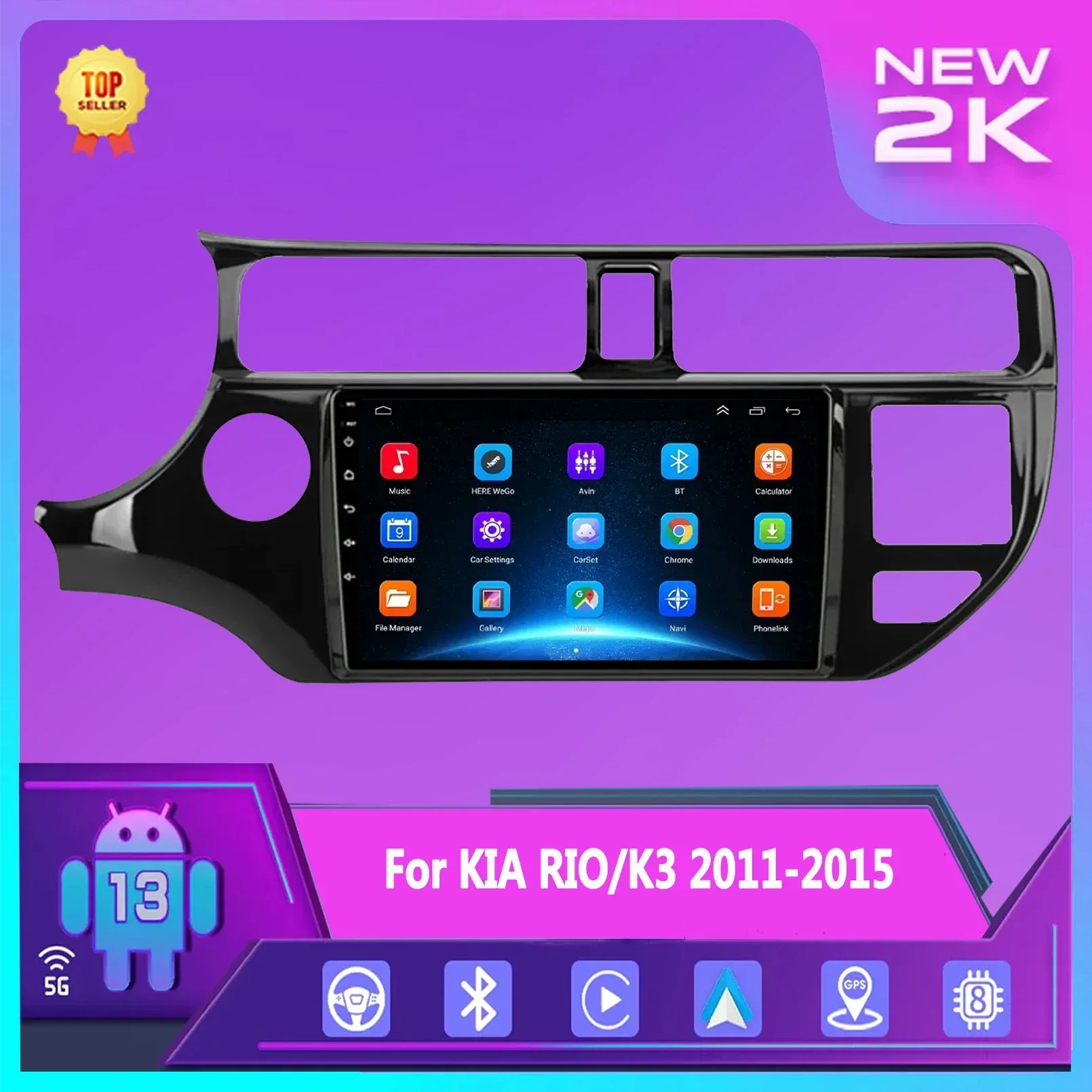 2 Din Android Car Radio for KIA RIO K3 PRIDE 2011-2015 2 Din Multimedia Player Stereo GPS Navigation DVD Speakers Audio Carplay
2 Din Android Car Radio for KIA RIO K3 PRIDE 2011-2015 2 Din Multimedia Player Stereo GPS Navigation DVD Speakers Audio Carplay