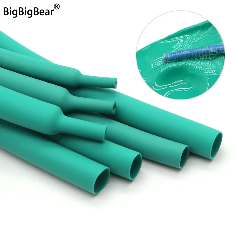 1~10m 3:1 Heat Shrink Tubing With Glue 1.6~ 39mm Green Double Wall Adhensive Polyolefin Sleeve Lined Wire Cable Protector
1~10m 3:1 Heat Shrink Tubing With Glue 1.6~ 39mm Green Double Wall Adhensive Polyolefin Sleeve Lined Wire Cable Protector