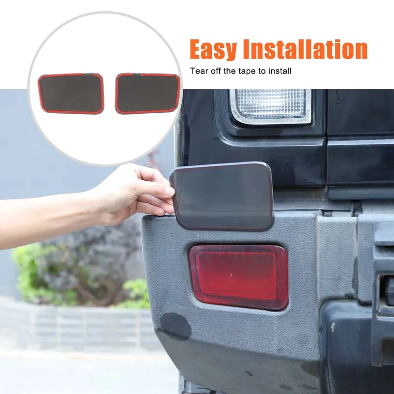 2Pcs ABS black For Hummer H2 2003-2009 Car rear fog lamp decorative cover sticker car exterior protection accessories
2Pcs ABS black For Hummer H2 2003-2009 Car rear fog lamp decorative cover sticker car exterior protection accessories