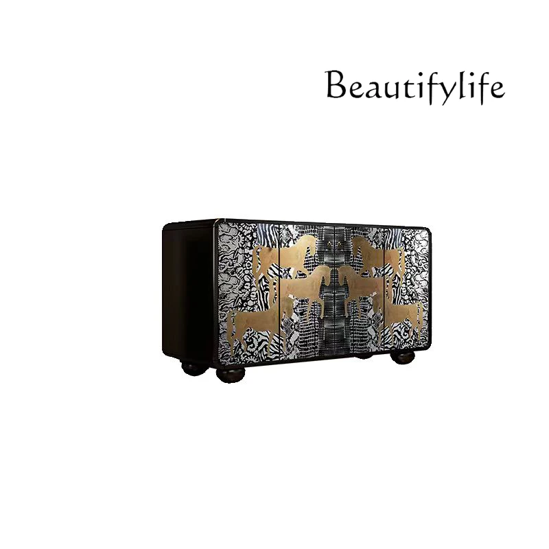 Mid-Ancient Painted Entrance Cabinet French Living Room Solid Wood Sofa Side Cabinet Storage Dining Side Curio Cabinet
Mid-Ancient Painted Entrance Cabinet French Living Room Solid Wood Sofa Side Cabinet Storage Dining Side Curio Cabinet