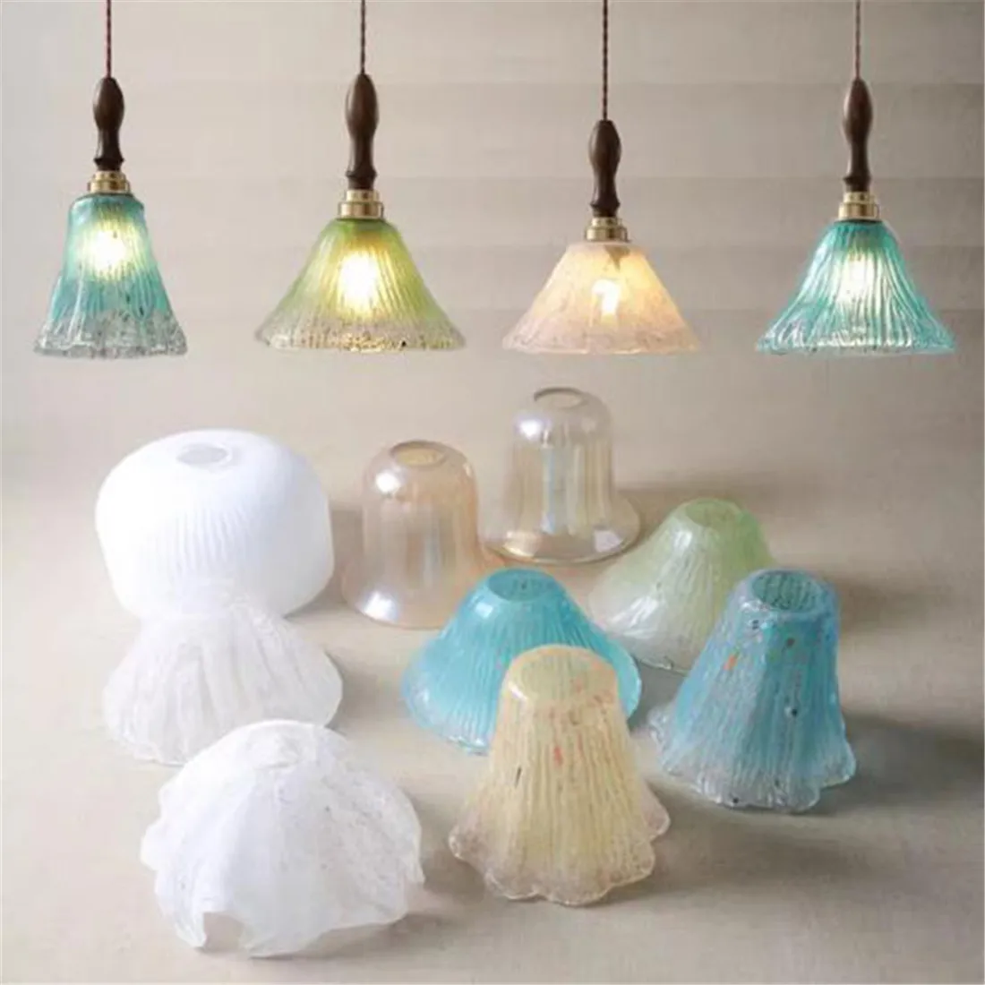 Heavy Stained Glass Lamp Shade Replacement with 42mm Opening for E26, E27 Screw Holder,Cyan Light blue Green Decorated Lampshade
Heavy Stained Glass Lamp Shade Replacement with 42mm Opening for E26, E27 Screw Holder,Cyan Light blue Green Decorated Lampshade