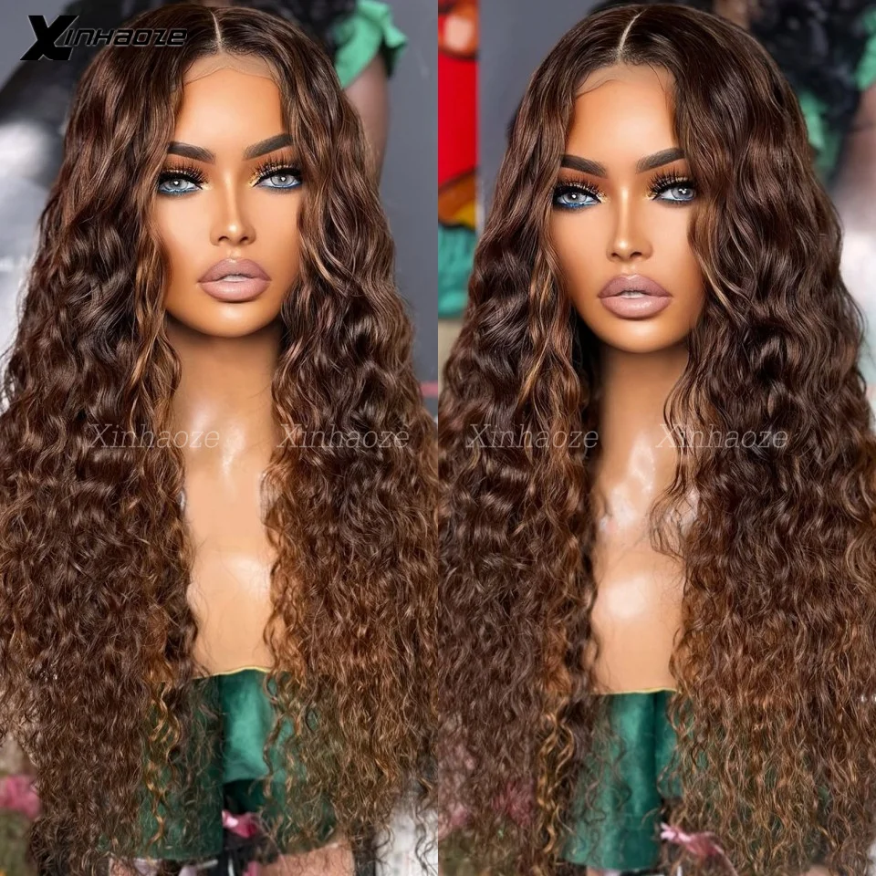 Brown Deep Wave Human Hair Glueless 13x6/360 Lace Front Wigs Brazilian Pre-plucked Dark Brown Water Wave 5x5 Silk Top Lace Wigs
Brown Deep Wave Human Hair Glueless 13x6/360 Lace Front Wigs Brazilian Pre-plucked Dark Brown Water Wave 5x5 Silk Top Lace Wigs