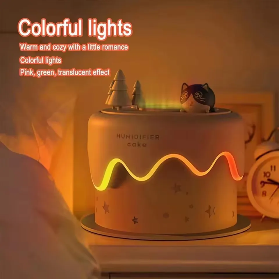 Humidifier Cat Cake Shape Silent Fog Volume Humidifier 300ml Capacity Humidifier with Colorful Lights for Home Office BedroomUSB
Humidifier Cat Cake Shape Silent Fog Volume Humidifier 300ml Capacity Humidifier with Colorful Lights for Home Office BedroomUSB