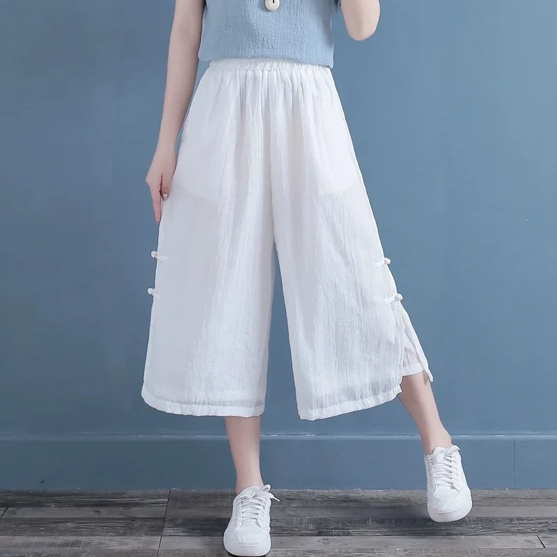 Summer Hot Sale Of The Season Wide Leg Pants Four Colors Long Nine Points Loose High Waist plus Size Women's Clothing E8911
Summer Hot Sale Of The Season Wide Leg Pants Four Colors Long Nine Points Loose High Waist plus Size Women's Clothing E8911