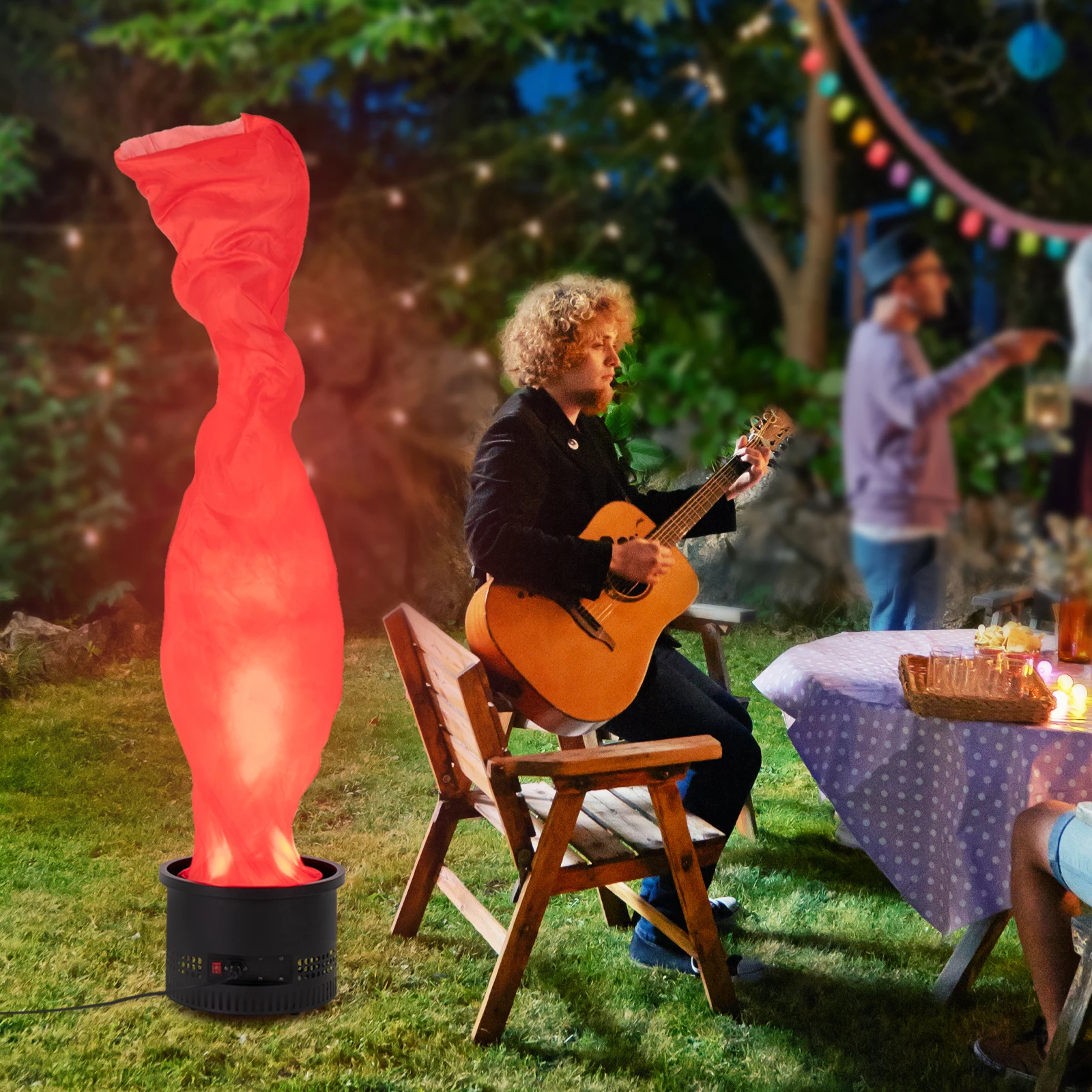Realistic LED Campfire Light, 5.9ft Flame Effect with 4500RPM Fan for Parties/Events (110W, 10 Red LEDs, Safe No-Fire Design)
Realistic LED Campfire Light, 5.9ft Flame Effect with 4500RPM Fan for Parties/Events (110W, 10 Red LEDs, Safe No-Fire Design)