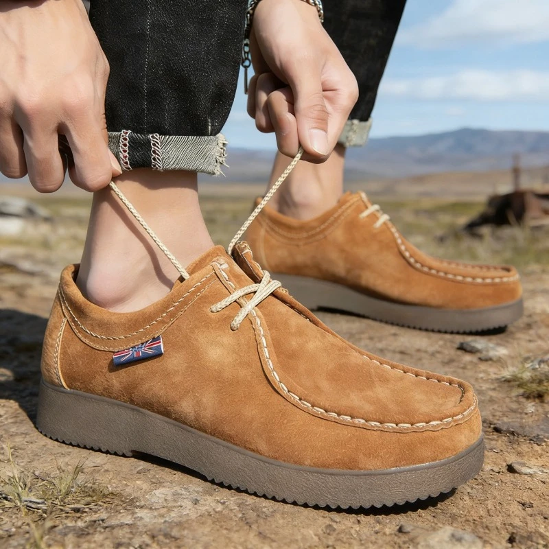 New Comfortable Suede Leather Casual Shoes Men's Soft-soled British-style Sports Workwear Shoes Male Outdoor Walking Sneakers
New Comfortable Suede Leather Casual Shoes Men's Soft-soled British-style Sports Workwear Shoes Male Outdoor Walking Sneakers