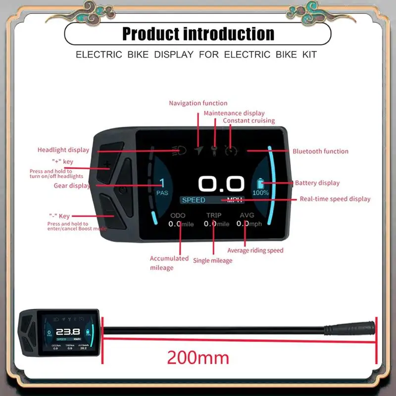 Durable Electric Bicycle Display LCD Meter B02U For Bafang Mid Motor BBS 01 02 HD Ebike Panel Waterproof
Durable Electric Bicycle Display LCD Meter B02U For Bafang Mid Motor BBS 01 02 HD Ebike Panel Waterproof