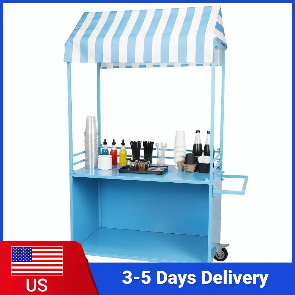 Candy Cart Display Stand with Lockable Wheels Vending Stand Kiosk Display Trolley with Canopy for Fairs Festivals and Events
Candy Cart Display Stand with Lockable Wheels Vending Stand Kiosk Display Trolley with Canopy for Fairs Festivals and Events