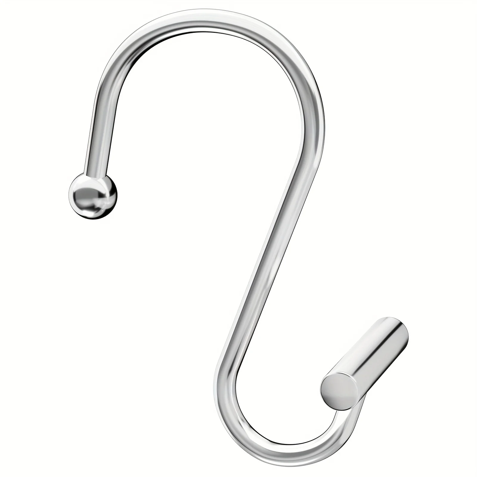 Нержавеющая занавеска для душа из нержавеющей стали — набор из 12 Т-образных декоративных металлических колец для карнизов для ванной комнаты 
Нержавеющая занавеска для душа из нержавеющей стали — набор из 12 Т-образных декоративных металлических колец для карнизов для ванной комнаты