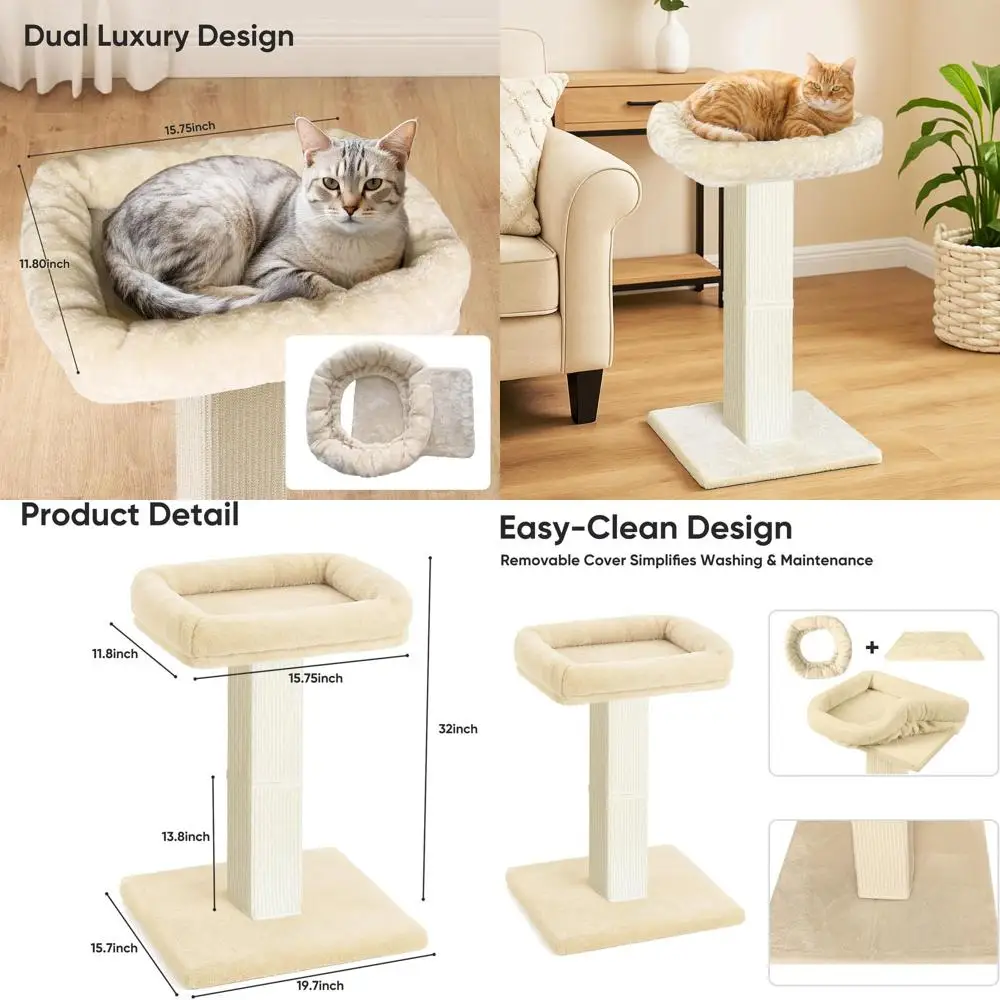 Когтеточка для кошек AGYM, 32-дюймовая когтеточка для кошек с большим плюшевым окунем, когтеточка из сизаля и ковров, вертикальные стойки с приподнятыми
Когтеточка для кошек AGYM, 32-дюймовая когтеточка для кошек с большим плюшевым окунем, когтеточка из сизаля и ковров, вертикальные стойки с приподнятыми