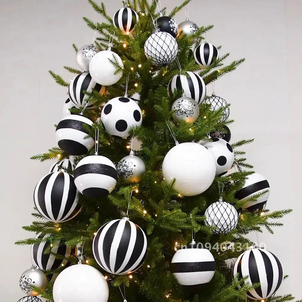 8-30cm 1-6pcs Christmas Tree Decoration White Black Balls Christmas Gift Home 2024 Ball Ornaments Year New Holiday Hanging Party
8-30cm 1-6pcs Christmas Tree Decoration White Black Balls Christmas Gift Home 2024 Ball Ornaments Year New Holiday Hanging Party