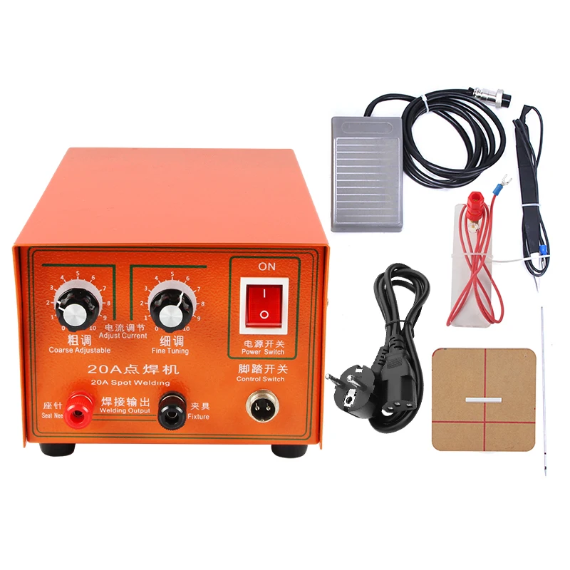 Jewelers 20A Spot Welder Gold Silver Jewelry Welding Machine Portable Electronic Sparkle Welder Machine Set
Jewelers 20A Spot Welder Gold Silver Jewelry Welding Machine Portable Electronic Sparkle Welder Machine Set
