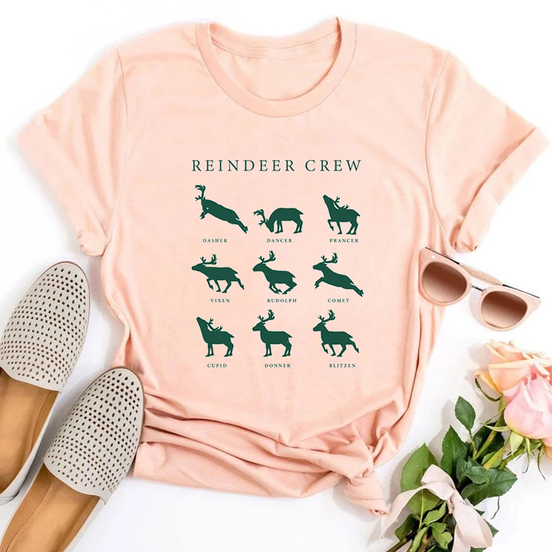 Christmas Reindeer Shirt Christmas Reindeer Shirts Reindeer Women's Christmas Vintage Clothes Christmas Gift Tops Santa Tee
Christmas Reindeer Shirt Christmas Reindeer Shirts Reindeer Women's Christmas Vintage Clothes Christmas Gift Tops Santa Tee