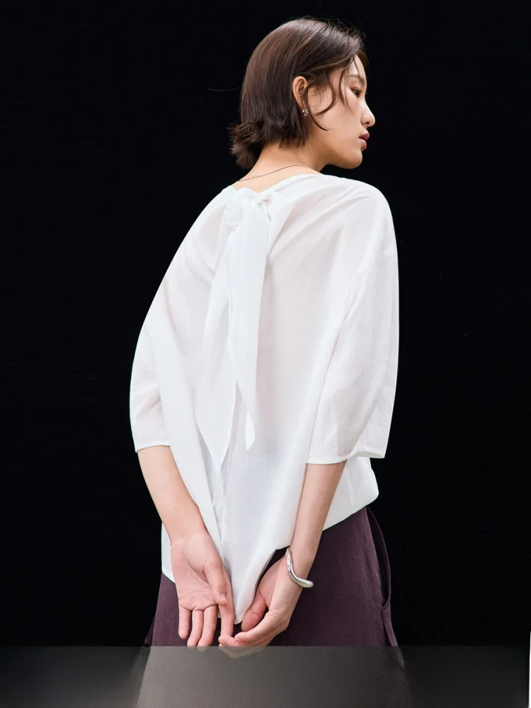 Whale 2025 Summer Linen Batwing Sleeve T-Shirt V-Neck Six-Quarter Sleeve Women's Loose Fit Top with Belt round Neck Pure Color
Whale 2025 Summer Linen Batwing Sleeve T-Shirt V-Neck Six-Quarter Sleeve Women's Loose Fit Top with Belt round Neck Pure Color