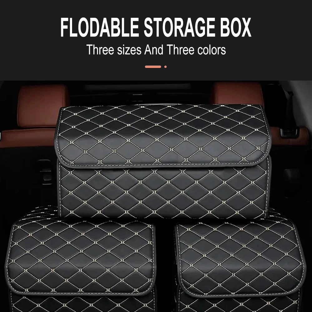 Car Trunk Organizer Box, Large Capacity, Auto Multiuse Tools, Storage Bag, Stowing, Tidying, Leather, Folding for Emergency
Car Trunk Organizer Box, Large Capacity, Auto Multiuse Tools, Storage Bag, Stowing, Tidying, Leather, Folding for Emergency
