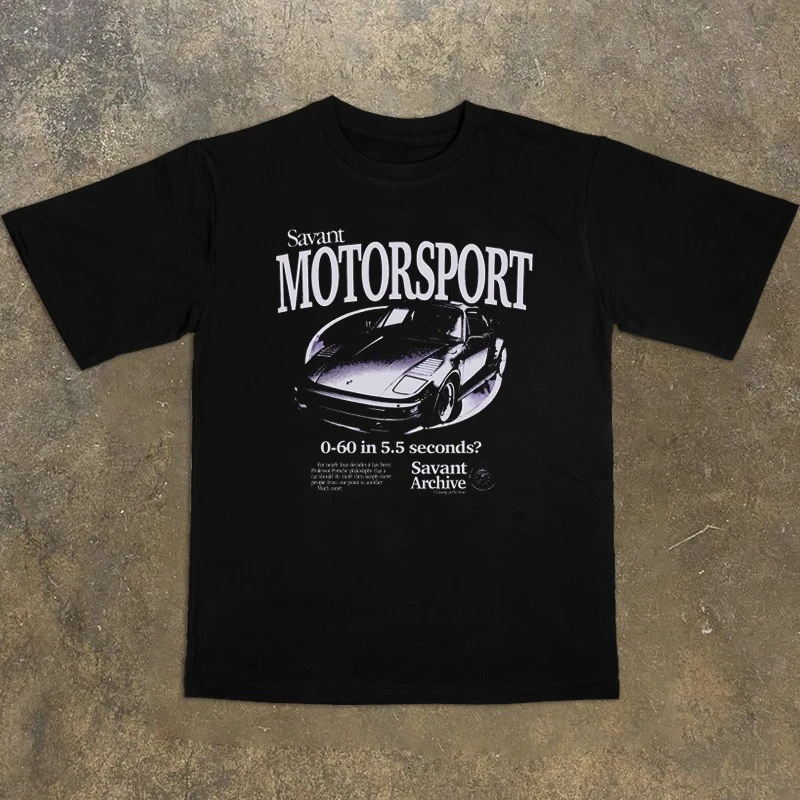 Short-sleeved T-shirt Pure Cotton Heavy American Retro Racing Car Letter Men and Women Couple Loose Top
Short-sleeved T-shirt Pure Cotton Heavy American Retro Racing Car Letter Men and Women Couple Loose Top