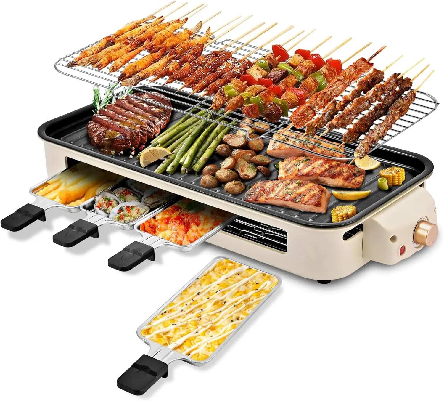2-in-1 Indoor Grill with Non-Stick Plate, 1800W Smokeless Griddle, Temp Control, Dishwasher Safe
2-in-1 Indoor Grill with Non-Stick Plate, 1800W Smokeless Griddle, Temp Control, Dishwasher Safe
