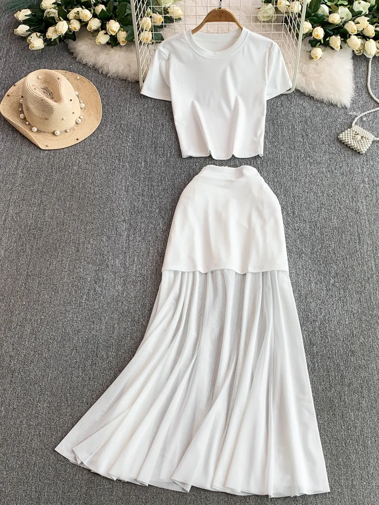 2025 Новая простая цветная круглая футболка Ne ort Sve с высокой талией, тонкий дизайн, юбка со сращиванием, комплект из двух предметов для женщин...
2025 Новая простая цветная круглая футболка Ne ort Sve с высокой талией, тонкий дизайн, юбка со сращиванием, комплект из двух предметов для женщин...