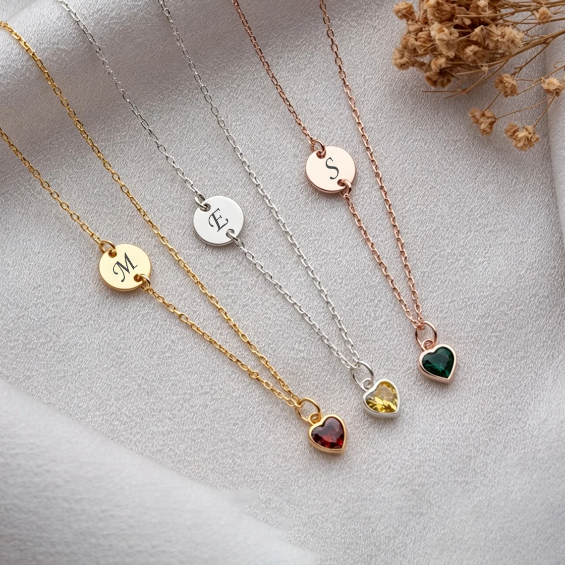 Custom Initial Necklace with Heart Birthstone for Women Kids Stainless Steel Personalized Name Necklace Birthday Jewelry Gift
Custom Initial Necklace with Heart Birthstone for Women Kids Stainless Steel Personalized Name Necklace Birthday Jewelry Gift