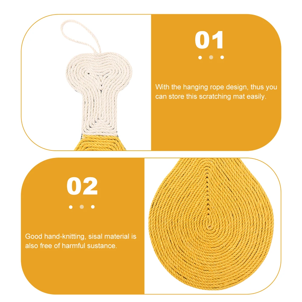 Mats Cat Scratching Pet Sisal Drumstick Shaped Board Rug Yellow Rope Woven Claw Grinding Tool
Mats Cat Scratching Pet Sisal Drumstick Shaped Board Rug Yellow Rope Woven Claw Grinding Tool