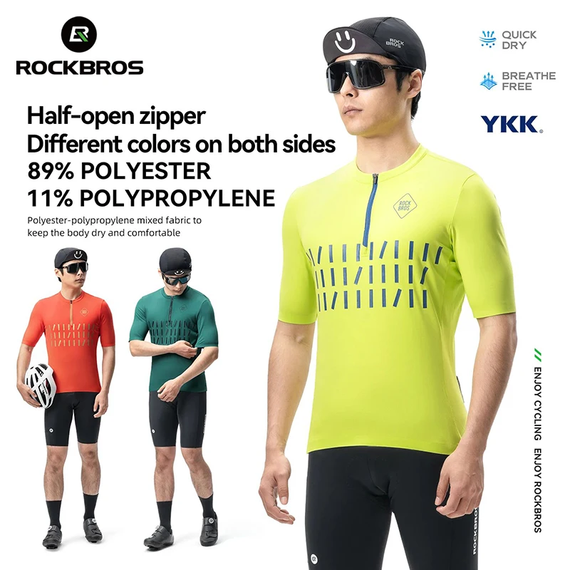 ROCKBROS Cycling Jersey Short Sleeve Men Summer Breathable High Elasticity Wiht Pocket MTB Road Bike Top Clothes
ROCKBROS Cycling Jersey Short Sleeve Men Summer Breathable High Elasticity Wiht Pocket MTB Road Bike Top Clothes