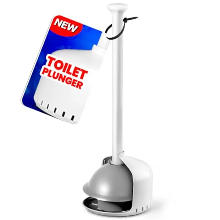 Toilet Plunger with Holder, Plungers for Bathroom with Holder, Heavy Duty Plunger with Cover, Bathroom Decor Bathroom Accessori
Toilet Plunger with Holder, Plungers for Bathroom with Holder, Heavy Duty Plunger with Cover, Bathroom Decor Bathroom Accessori