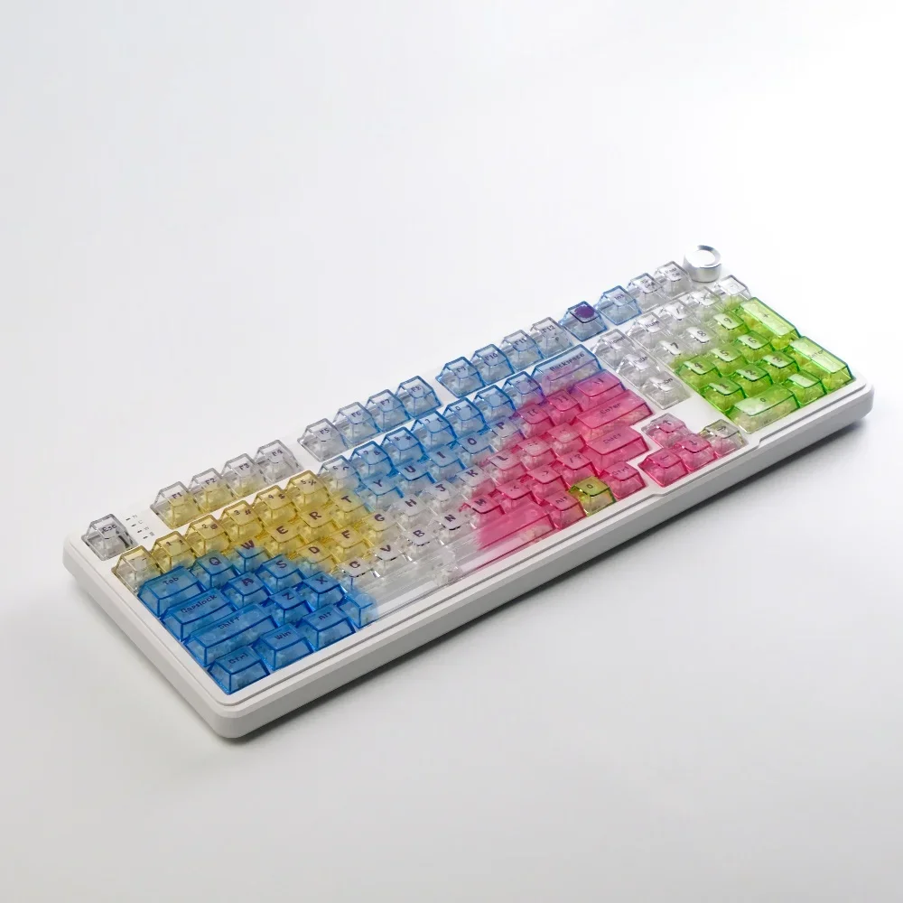 Color transparent keycap PC material sublimation mechanical keyboard original height keys gradual change light transmission
Color transparent keycap PC material sublimation mechanical keyboard original height keys gradual change light transmission